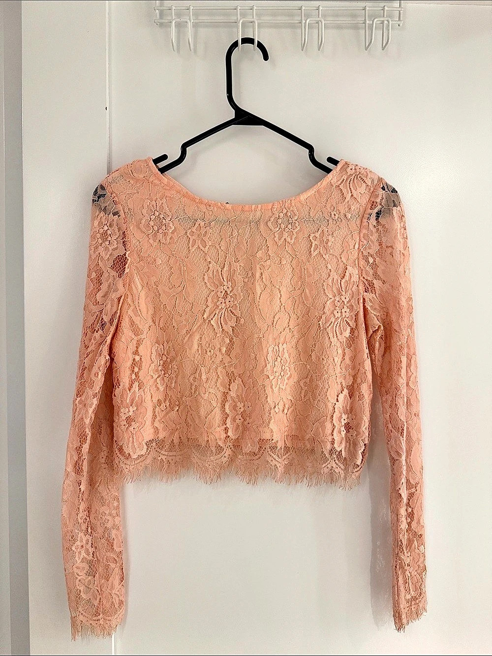 Pink Lace Crop Top Like New